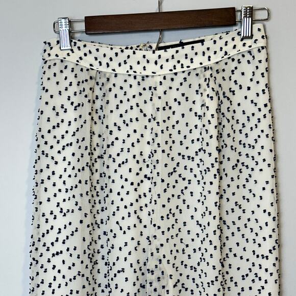 House of Harlow 1960 x Revolve White & Blue Chiffon Wide Leg Ankle Cuff Pant S - Picture 4 of 15